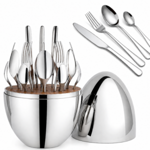 Set de Cubiertos en Forma de Huevo
