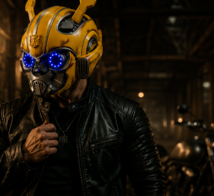 Casco Portátil Transformers Bumblebee 1:1 Control por Voz